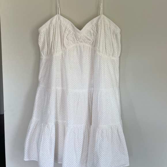White Spaghetti Strap Summer Dress - C/MEO Collective Awakened Mini Dress - Picture 2 of 7